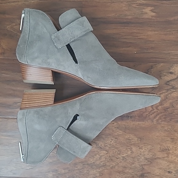 Aquatalia Gray Ankle Boots with Buckle - Picture 6 of 12